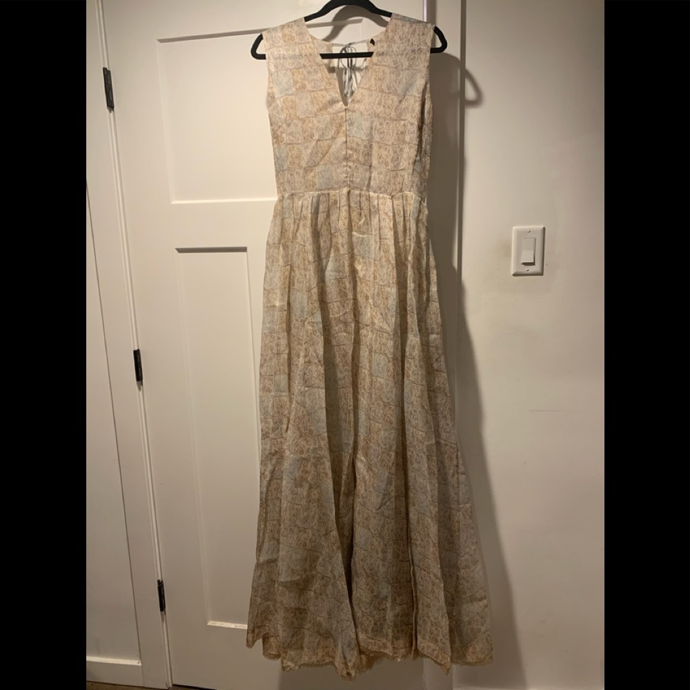 Size 6 Ports brown and blue gray maxi dress